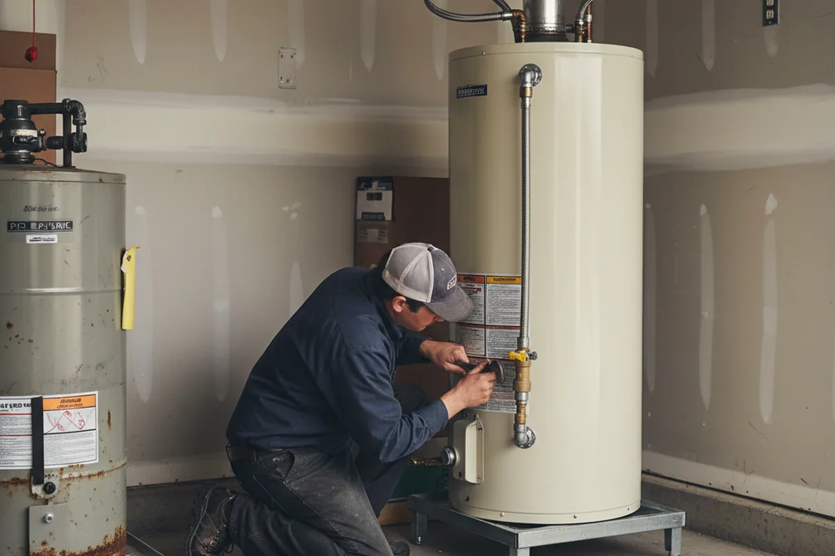 Water heater and shutoff valve replacement in Mccammon